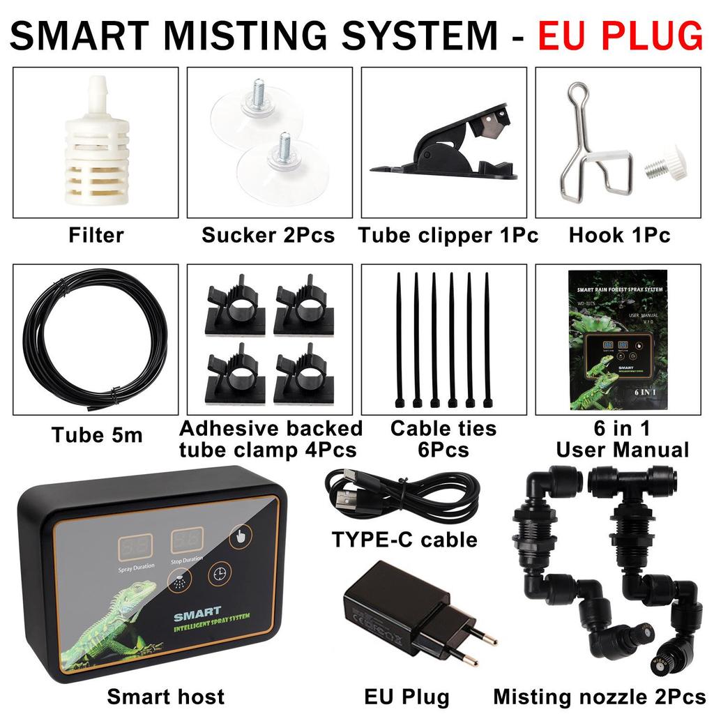 Smart Reptile Enclosure Misting System for Humidification
