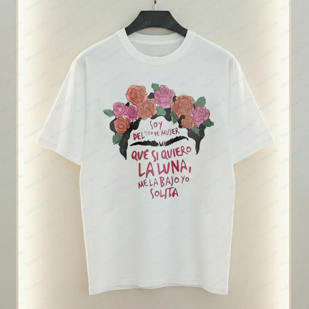 Mexican Culture Design Tee Frida Kahlo Women T-Shirt Trendy Casual Style Cotton Tops Trend Classics Nostalgia Clothes for Women