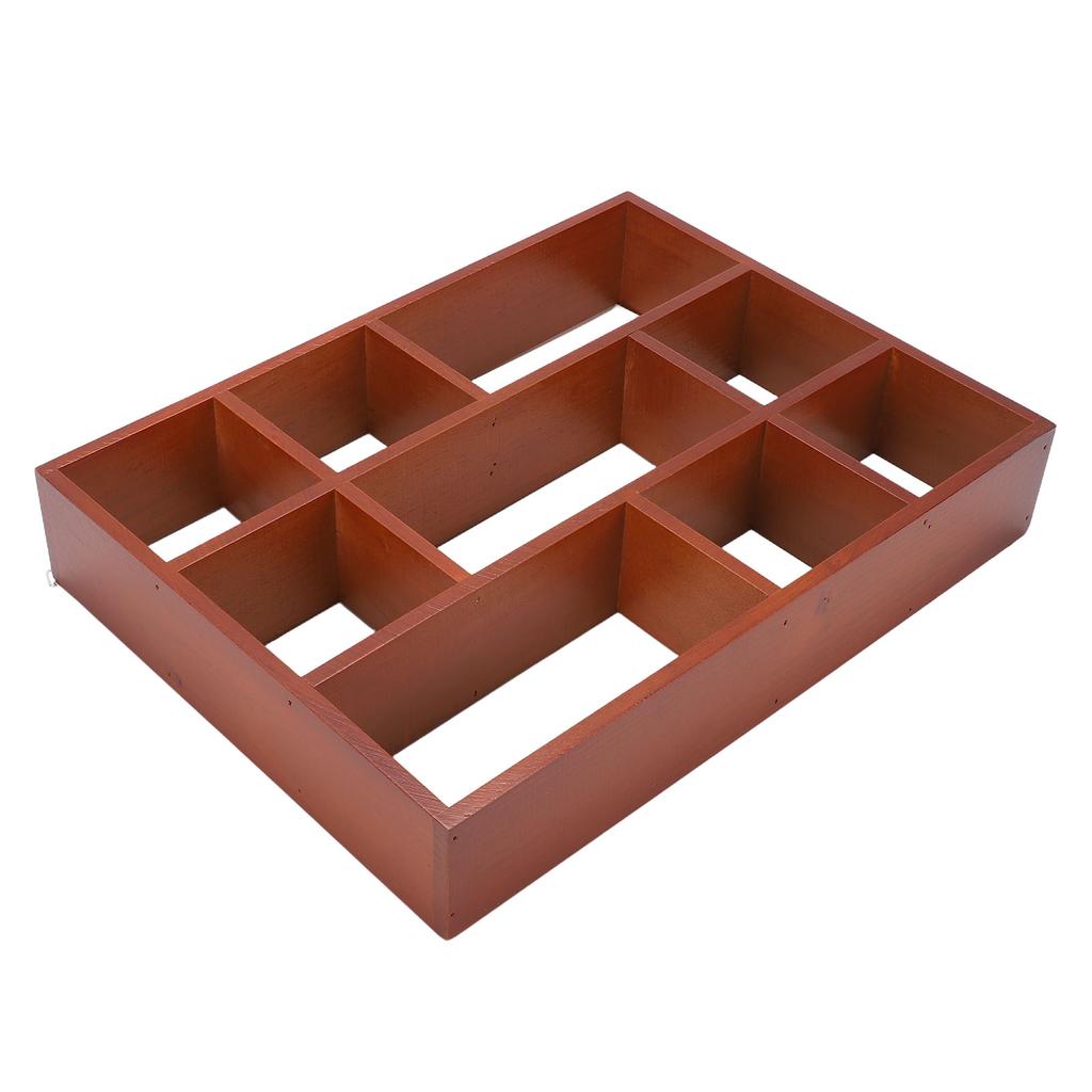 Деревянная Настенная Настольная Полка 9 Отделений Многофункциональная Винтажная Деревянная Настенная Полка Макияж