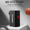 BSCOBBER A3 Tiny Bike Pump 100PSI Portable Tire Inflator with Riding Light Rechargeable