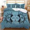 Quilt Cover Three-Piece Sun And Moon Simple Wind Bedding Digital Printing Kit
