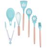 Silicone Wood Turner Soup Spoon Spatula Brush Scraper Pasta Server Egg Beater Kitchen Cooking Tools Kitchenware