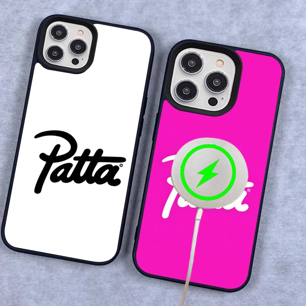 Модный магнитный чехол P-patta для iPhone 16 15 14 13 12 11 17 Pro Max Plus, чехол с поддержкой беспроводной зарядки
