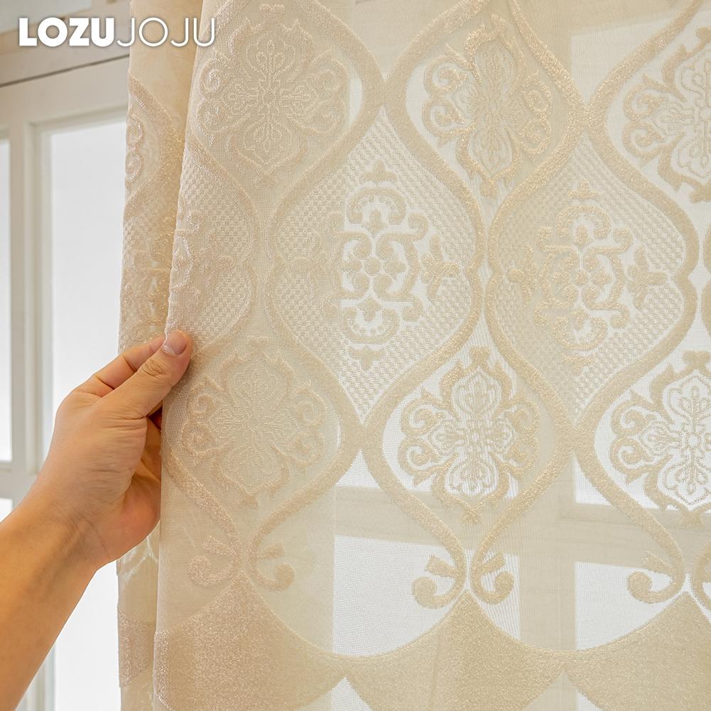 1 шт. LOZUJOJU 40-70% затемняющие современные роскошные европейские ажурные жаккардовые шторы доступны в нескольких цветах для гостиной спальни домашнего декора