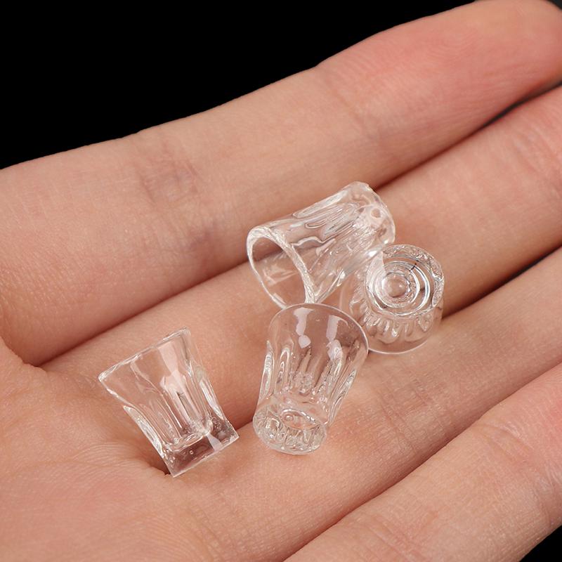 4 шт./компл. миниатюрные аксессуары для кукольного домика, мини-смола, прозрачная чашка, имитационная модель