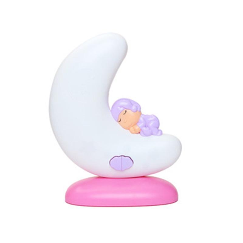 Детский ночник с успокаивающей музыкой в виде луны, развивающая головоломка для раннего обучения ребенка, сон, Bluetooth, игрушка для пренатального развития 0-3 лет