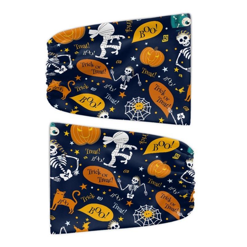 Car Rearview Mirror Snow Protective Cover Christmas Snowman Print Car Mirror Frost Protective Cover