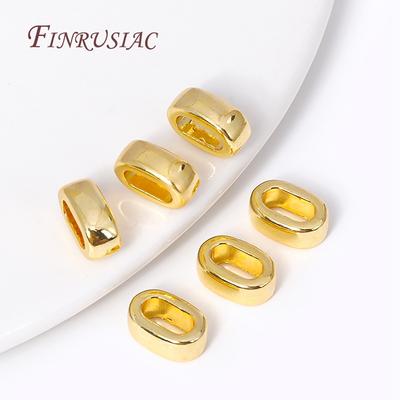 DIY Аксессуары для браслетов из кожаного шнура, Застежка с покрытием 18 карат золотом, Наконечник, Бусина-разделитель, Соединитель, Аксессуары, Наконечники-бусины для кожаных шнуров