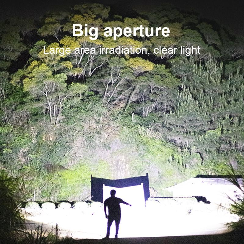 2024 Newest XHP 360 Super Bright High Power Flashlight Rechargeable 26650 Torch Outdoor Lighting Fishing Lantern Camping Light