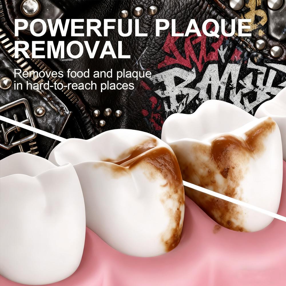 Mint Flavored Dental Floss 2-Piece Set 50m/roll - Clean Teeth Gaps Freshen Breath Must-Have After Meals