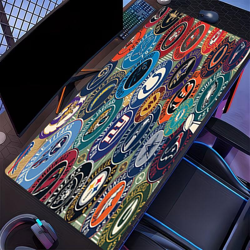 NFL Print Mouse Pad, for Keyboard Pad Laptop PC Mat for Office Home Use, Desk Decor, Perfect Birthday Gift for Gamers