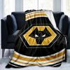 Wolves Football Club Emblem Printed Throws Blanket Soft Flannel Blankets for Couch Bed Gifts for Men Women Picnic blanket Christmas gifts