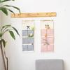 Striped Hanging Storage Bag 6/8 Pockets Multi-Pocket Organizer  Dormitory Storage