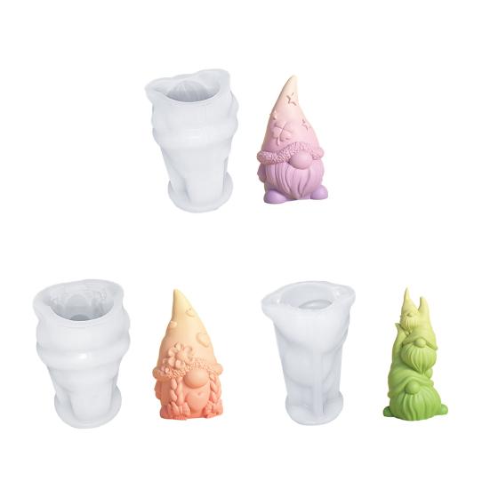 Пасхальная силиконовая форма Пасхальная форма для гномов Форма из пищевого силикона с антипригарным покрытием Легкоочищаемые формы из смолы с блестками Фигурки гномов Пасхальный подарок