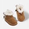 Winter Baby Boots Leather Warm Plush Boys Boots Soft Sole  Toddler Girls Children Snow Boots EU15-25