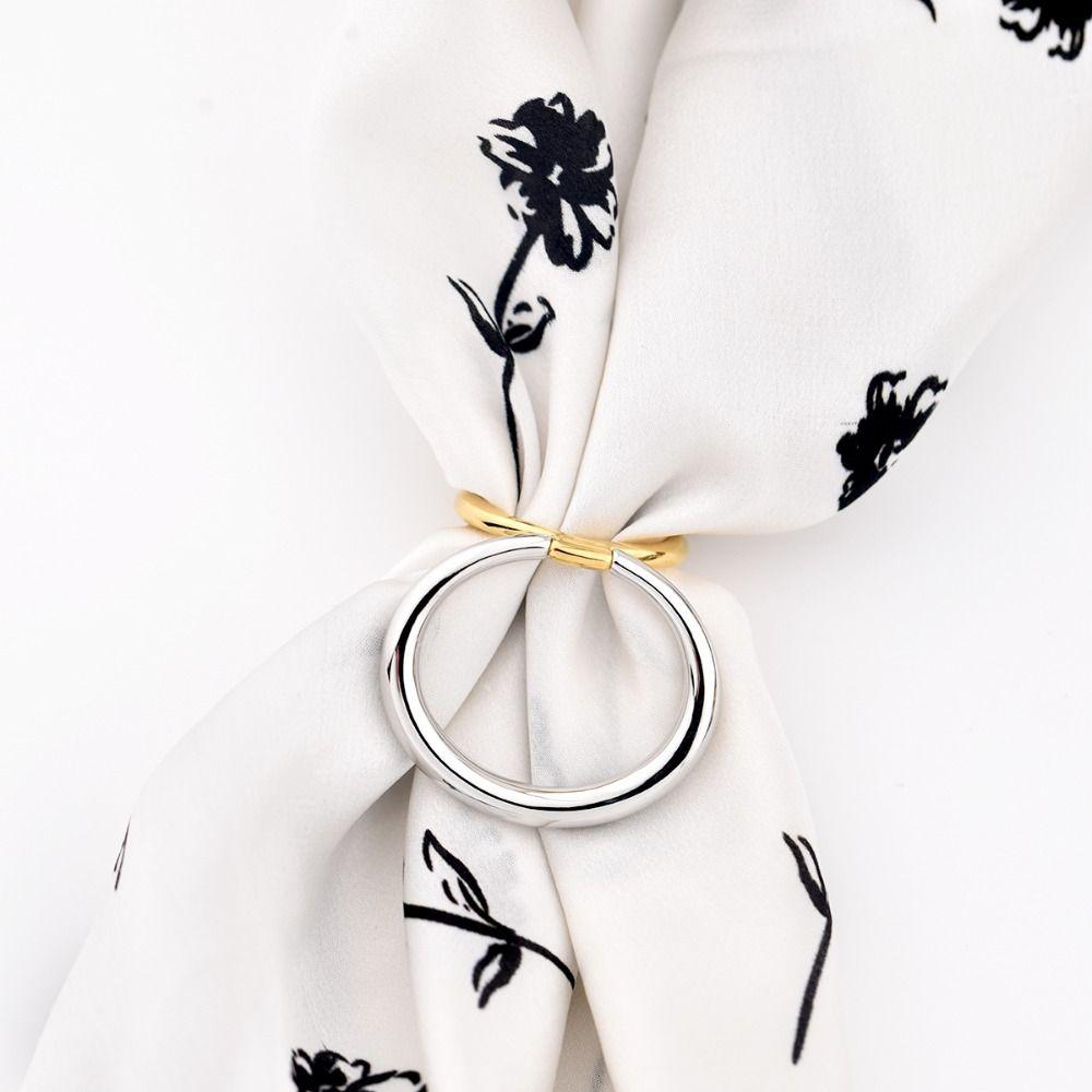 Кольцо с пряжкой для шарфа из цинкового сплава, гальваническое покрытие, изысканный подарок на Рождество