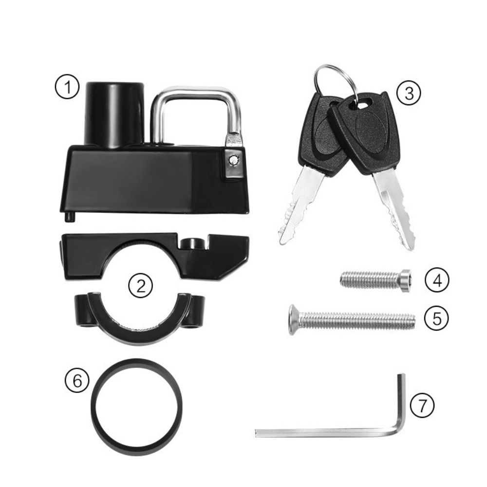 Aluminum Alloy Helmet Lock Universal Handlebar Lock New Security Lock Motorcycle