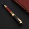 High Quality 530 Golden Carving Mahogany Luxury Business School Student Office Supplies Fountain Pen New Ink Pen