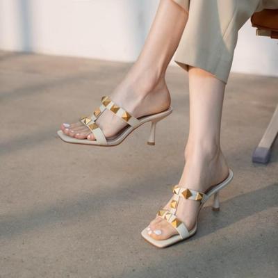 Модные женские тапочки и женские сандалии на каблуке, уличная обувь, свадебные шлепанцы, сексуальные, дешевые, премиальные, удобные, сандалии H, новый стиль