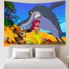Zig & Sharko Print Tapestry, Backdrop, Easy Setup, Ideal for Bedroom, Office & Living Room, with Aesthetic Wall Hanging Decor.