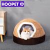 HOOPET теплая кошачья кровать-домик для щенка, разборная ветрозащитная собачья кошечка, гнездо для щенка, укрывающее гамбургер-булочку на зиму
