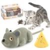 Wireless Simulation Mouse Cat Toy for Indoor Kitten Remote-Controlled Cat Toy Soft Flocking Mouse Kitten Training