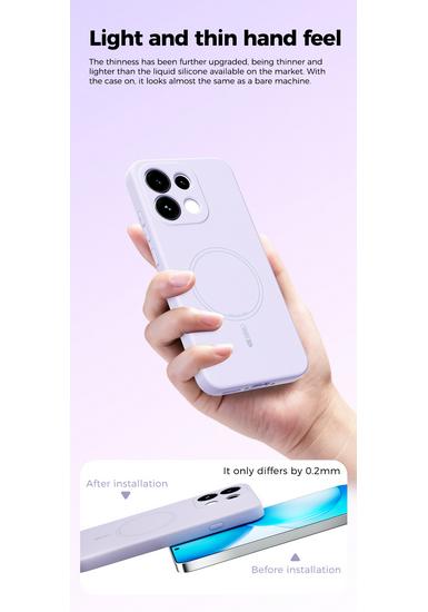 Магнитный чехол из жидкого силикона для OPPO RENO 16F/FIND X9 PRO