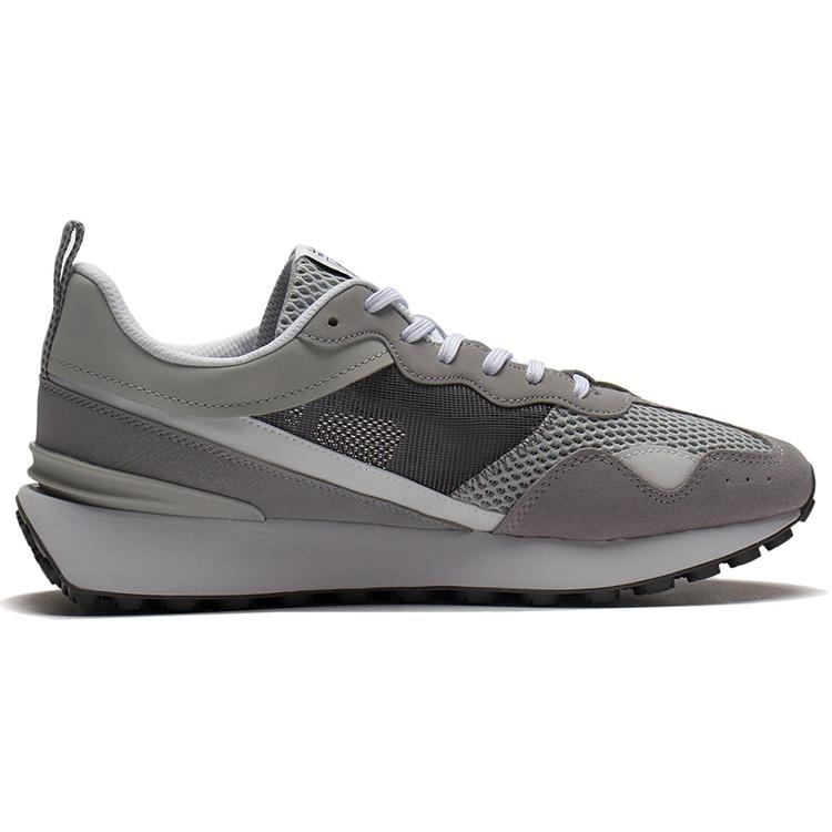 Li Ning Fangyuan Classic Нескользящие Износостойкие Низкие Спортивные Повседневные Кроссовки Мужские Серые AGCS017-2