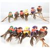6PCS DIY Accessories Artificial Birds Mixed Color Artificial Bird Model  Garden Ornament