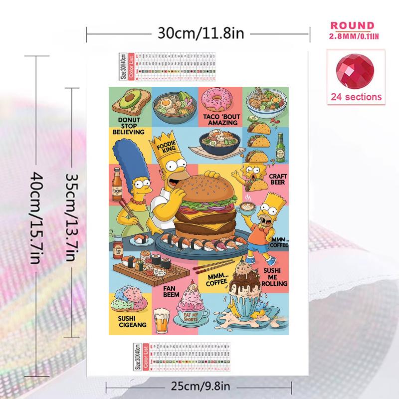 Simpsons Joy.169 100% Round Full Drill 5D DIY Diamond Painting Embroidery Cross Stitch Rhinestone Décor