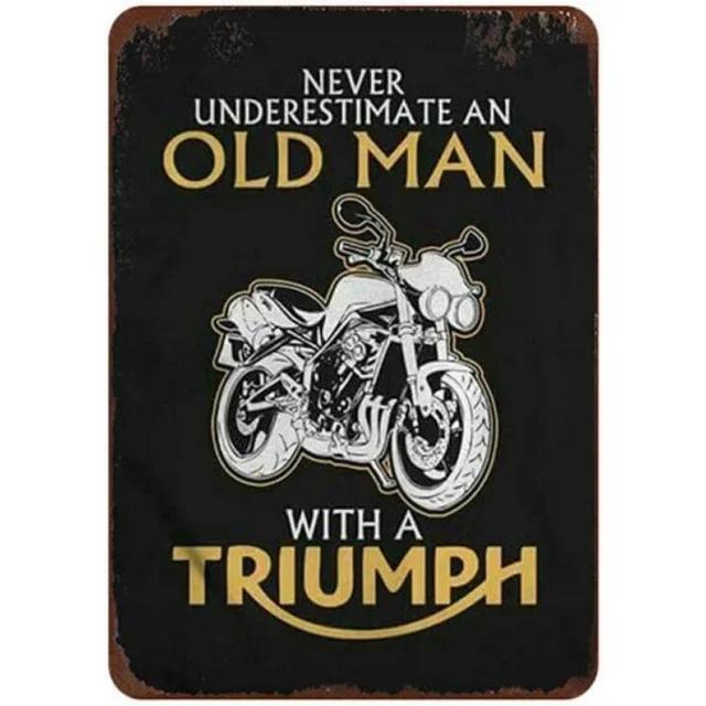 Винтажная металлическая жестяная табличка Мотоцикл Triumph Norton Ретро Железный настенный постер для бара, кафе, гаража, домашнего декора Металлическая табличка