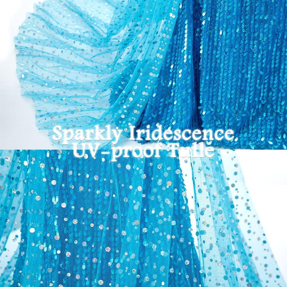 Костюм принцессы, длинная накидка для дня рождения, платье с короной, волшебной палочкой, париком, перчатками для маленьких девочек, синий, красный