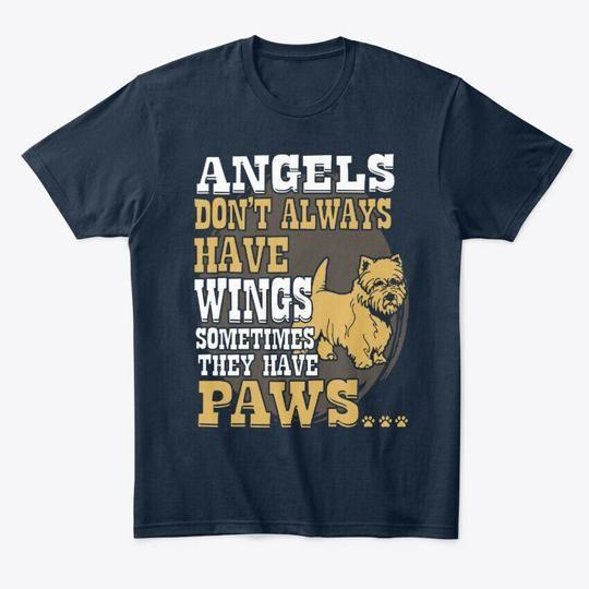 Cairn Terrier Angels Paws Gift T-Shirt Made in the USA Size S to 5XL