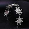 Silver Color Snowflake Crown Rhinestone Tiaras Bridal Headpiece Fairy Crown  Hair Accessories