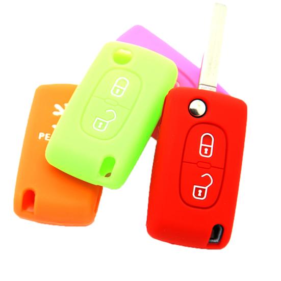 Силиконовый чехол с 2 кнопками для дистанционного ключа автомобиля Peugeot Citroen