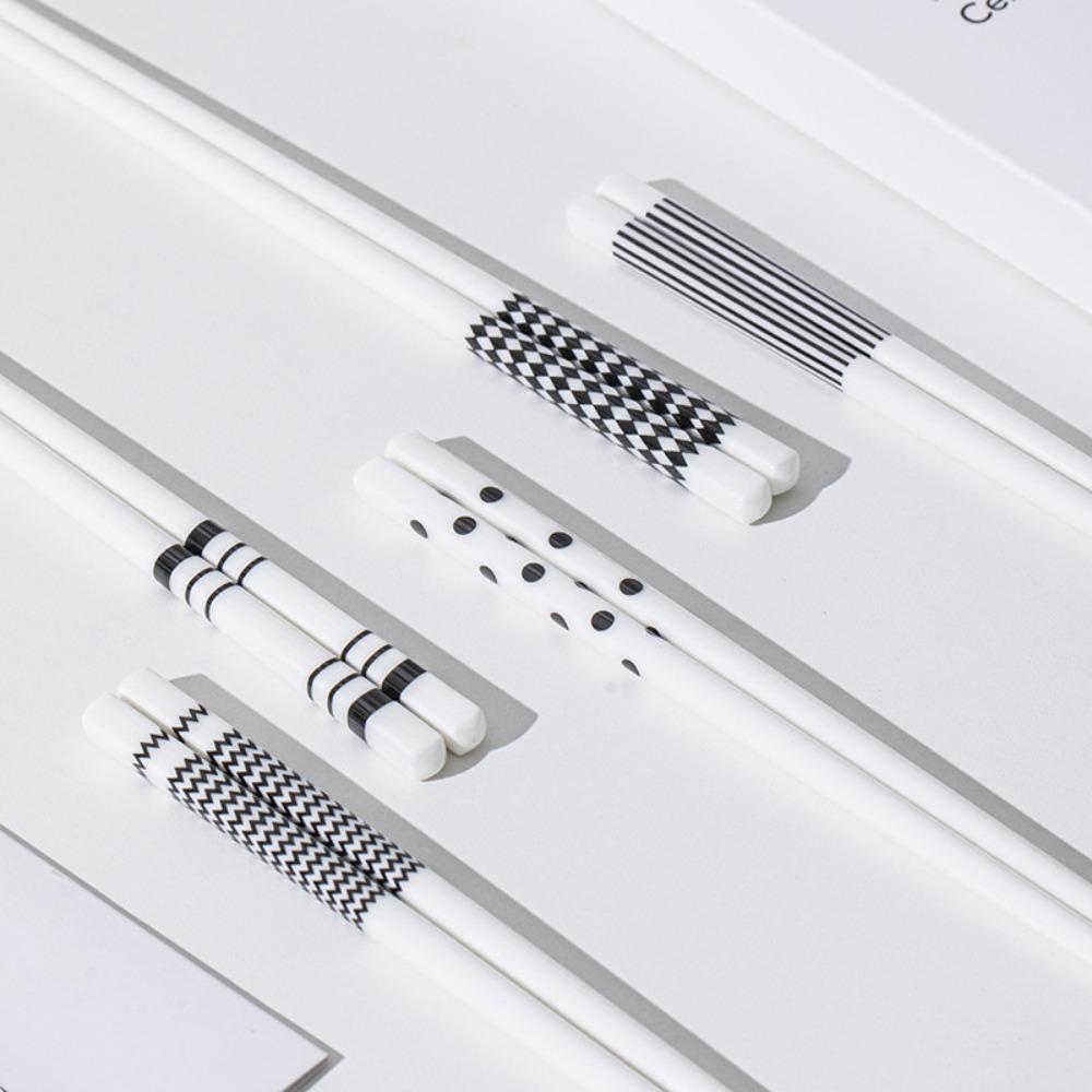 5 пар палочек для суши с геометрическим узором, китайские палочки для еды, не допускающие ожогов, подарок на новоселье