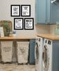 Inkdotpot 4 Piece Laundry Poster for Laundry Room Decor Wash Dry Fold Repeat , Laundry Room Posters Wall Art