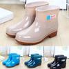 Women's Rain Boots Spring and Autumn Short Tube Rain Boots Water Shoes Waterproof Work Shoes Rubber Shoes