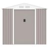 Abri de jardin en métal 2,71 m² - 213 x 127 x 195 cm - PLUTON - Kit d'ancrage inclus, 2 portes coulissantes - Taupe