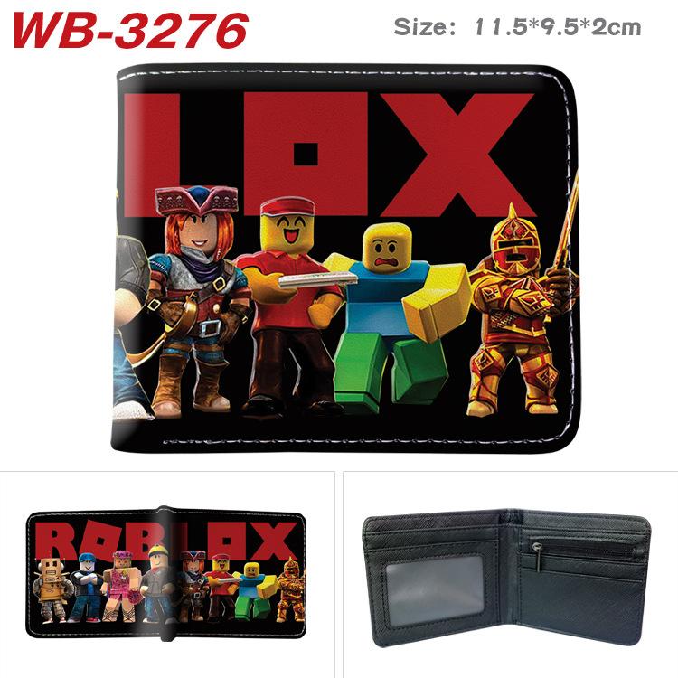 Virtual World Game Peripheral Wallet Cartoon Print Short Fold Card Holder Unisex 1pcs