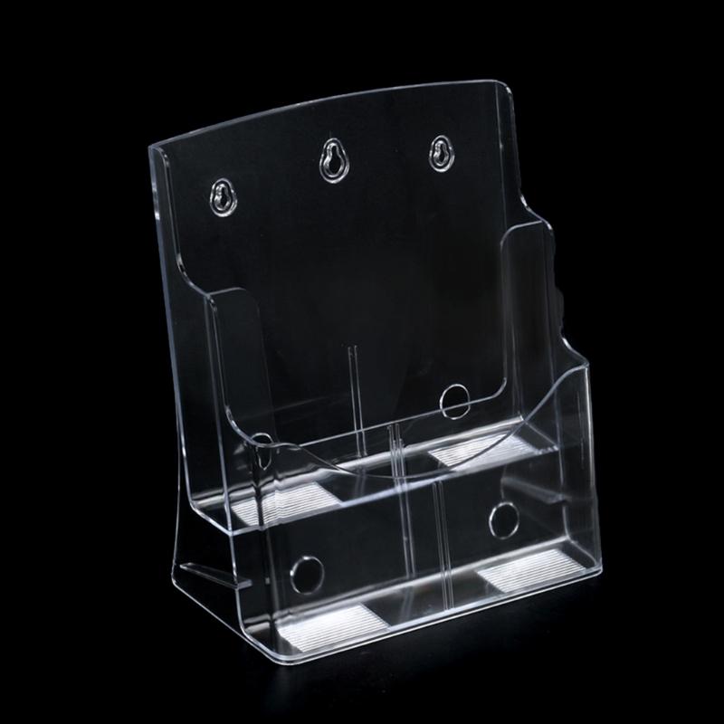 Acrylic Brochures Holder Clear Literature Organizers Stand, Brochures Pamphlets Display Stand for Wall Mount Countertop