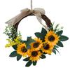 Simulation Sunflower Wreath Home Wedding Decoration Rattan Artificial Wreath