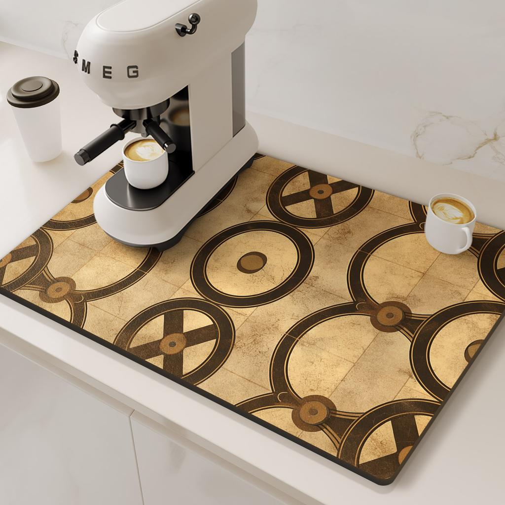 Коврик для кофемашины, дренажный коврик для кухни, нескользящие коврики для сушки посуды, быстросохнущий коврик для стола, подставка под столовые приборы, посуда
