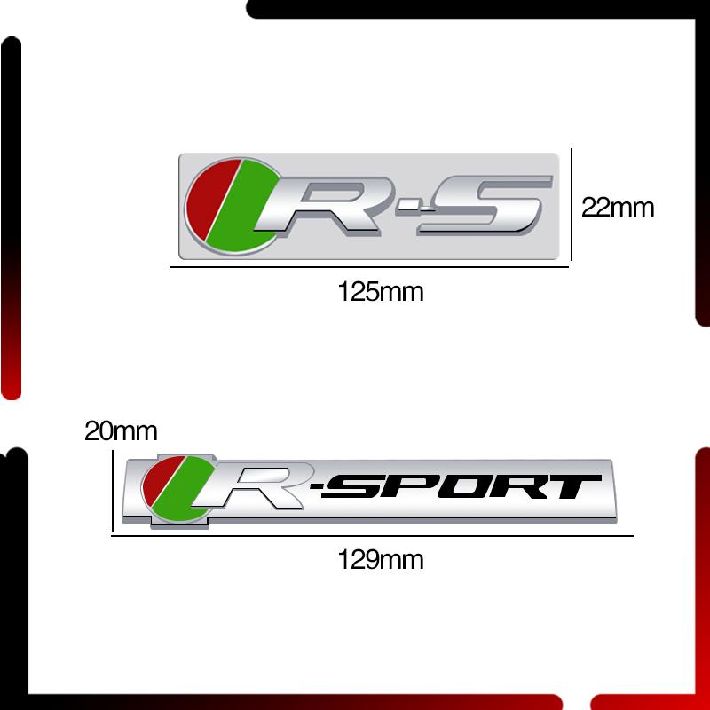 Metal Car Body R SPORT Grille Emblem Badge 3D Sticker Tail Decals For R-S XE XF XJ XK XJR XFR F-PACE Accessoroies