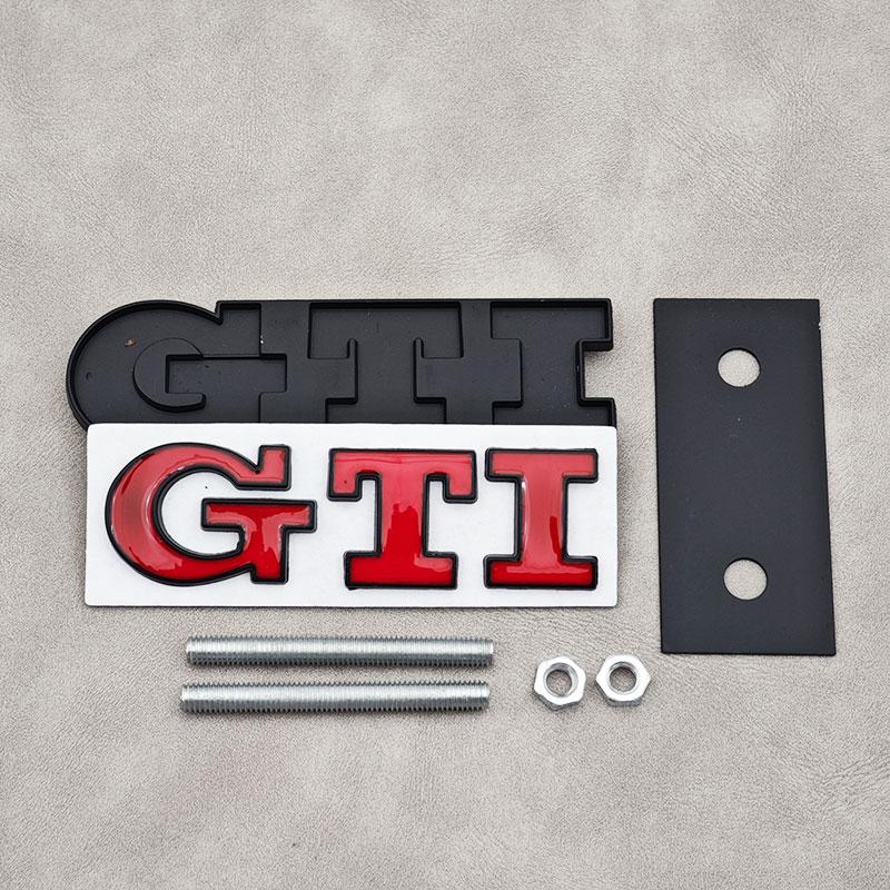 Hot 3D Metal Logo GTI Badge Car Front Grille Emblem Rear Trunk Sticker For Volkswagen VW Golf 4 5 6 7 3 MK2 MK3 MK4 Mk5 Polo Tig