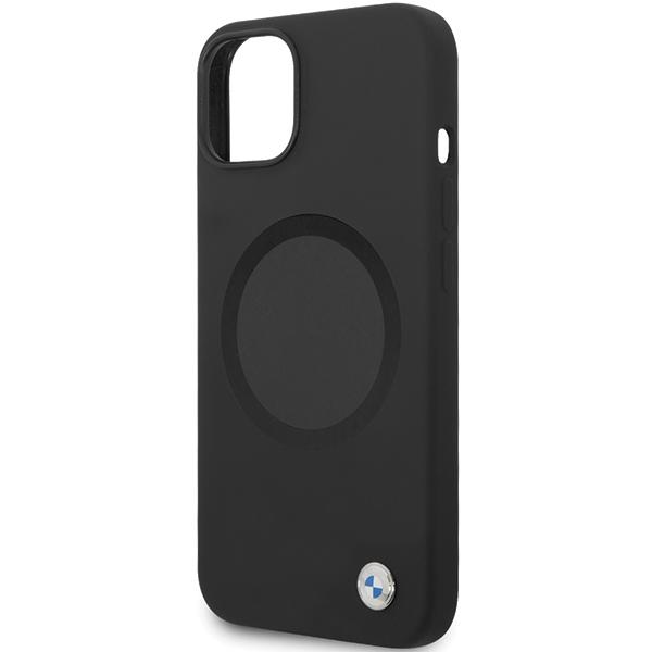 Etui do iPhone 14 BMW Liquid Silicone MagSafe Czarne