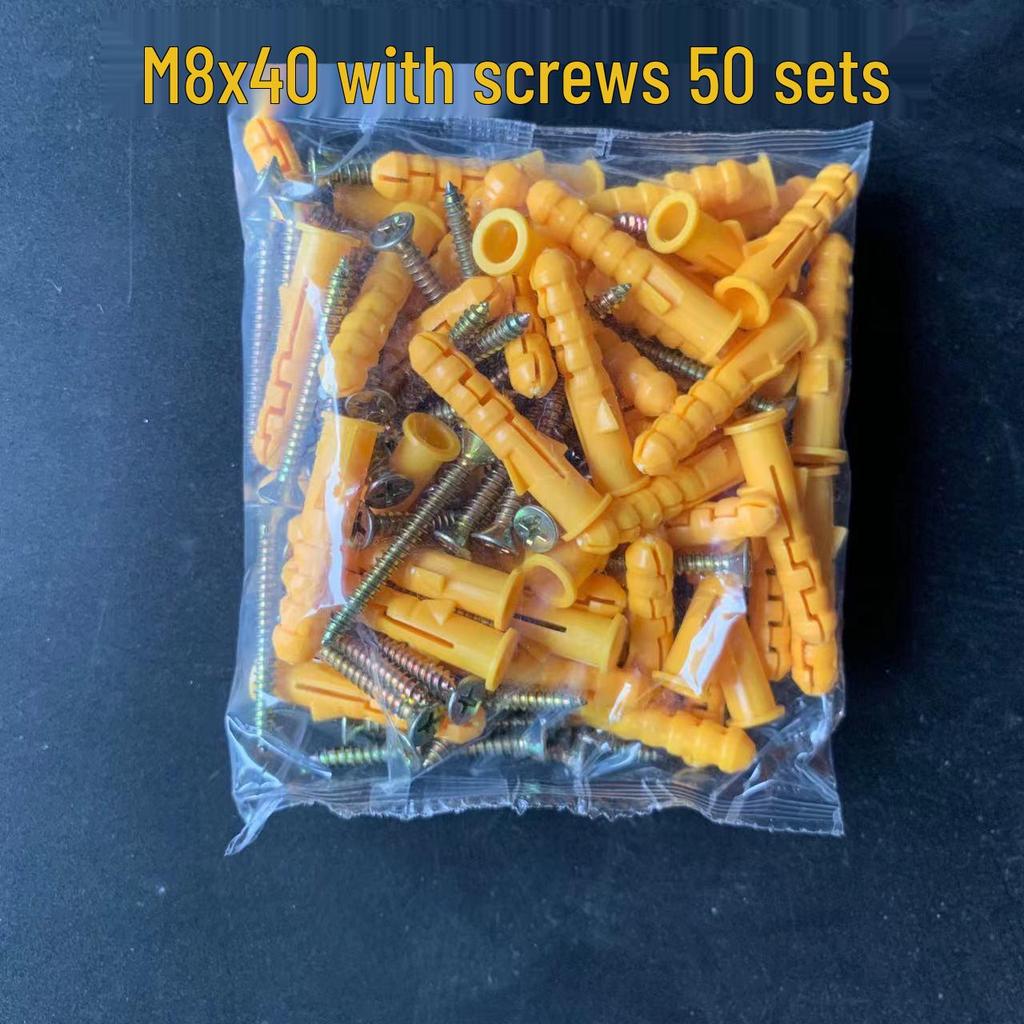 Пластиковые распорные дюбели M6 и настенные пробки для саморезов (6 мм и 8 мм)