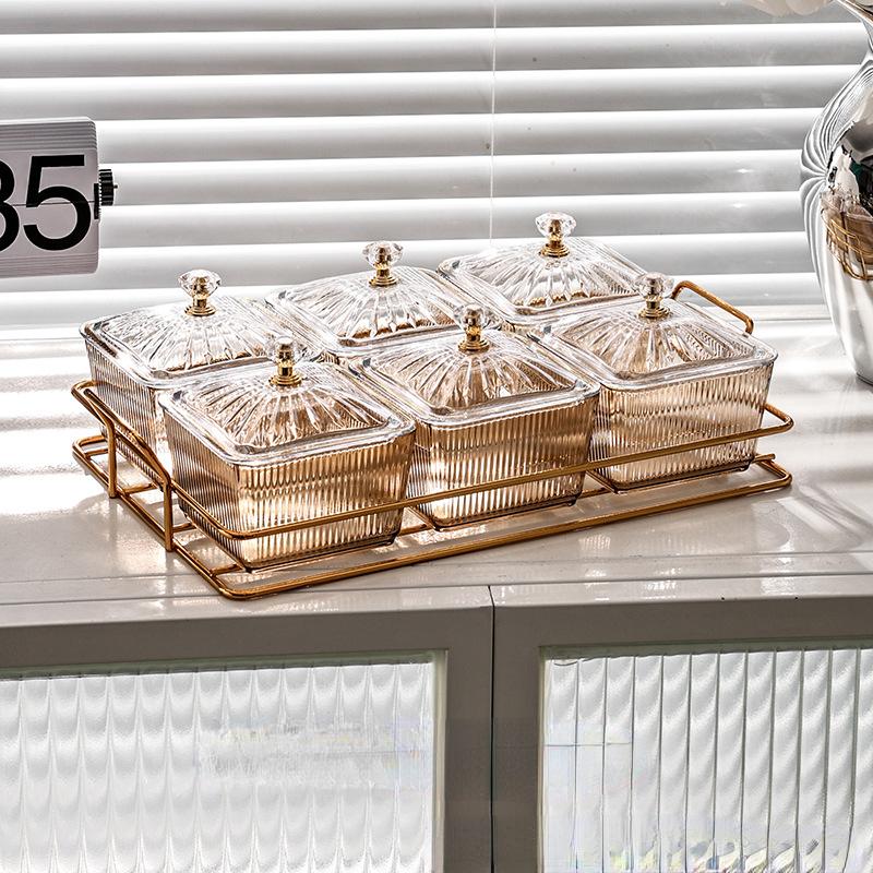 Легкая роскошная фруктовая тарелка для разделения тарелка для дома, гостиной, сухофруктов, конфет, закусок, бара, караоке, орехов, тарелка