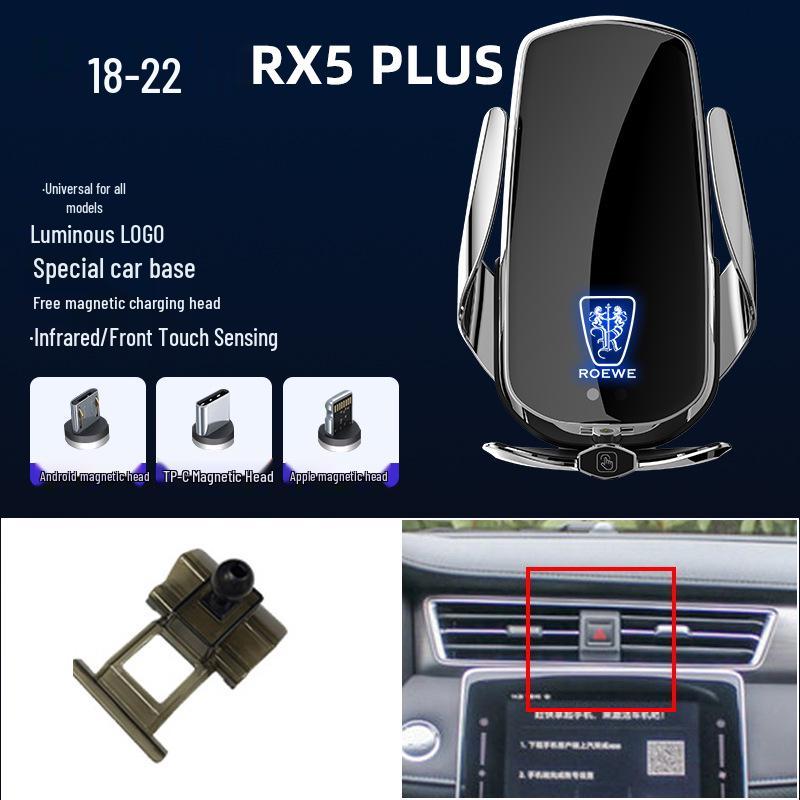 Магнитный беспроводной держатель для телефона с быстрой зарядкой для Roewe 350, RX5, I5, I6, RX8, MAX