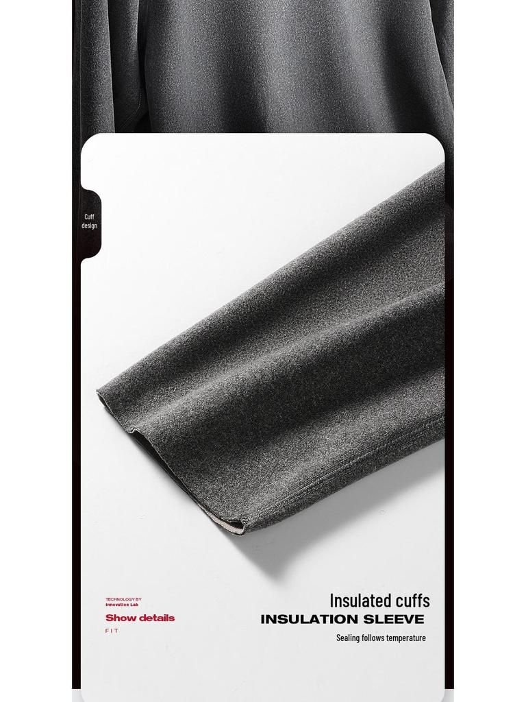 Men's & Boys' Seamless Thermal Top with Velvet Lining - Thickened Cold-Proof Base Layer for Autumn/Winter